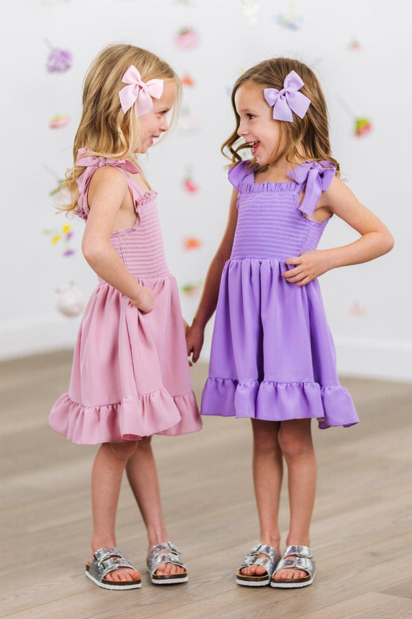Pastel Tie Shoulder Dress | Sparkle in Pink