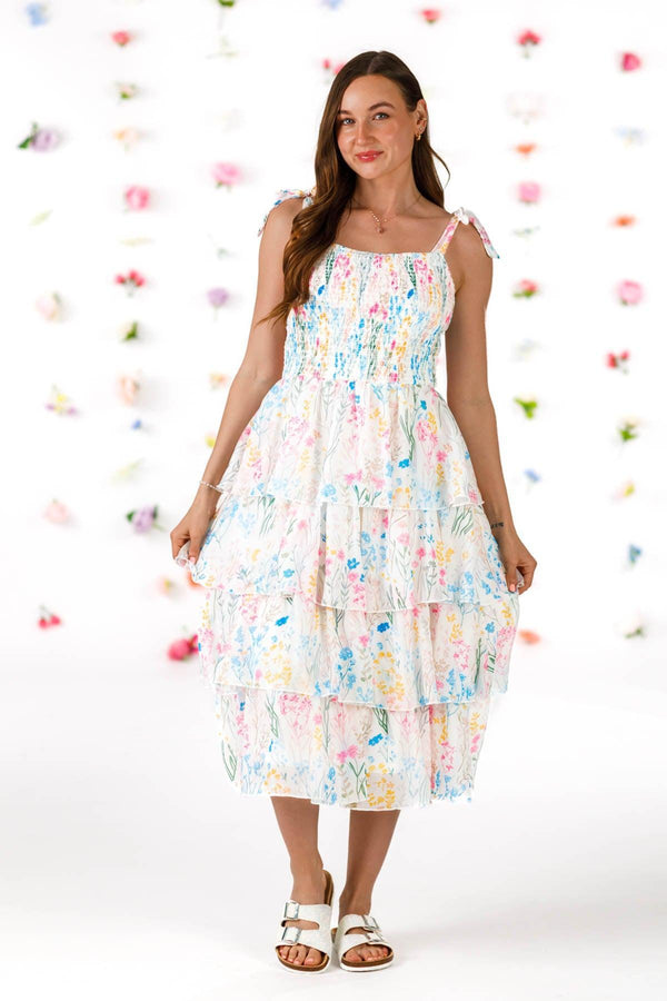 Mom & Me - Spring Floral Ruffle Dress | Sparkle in Pink