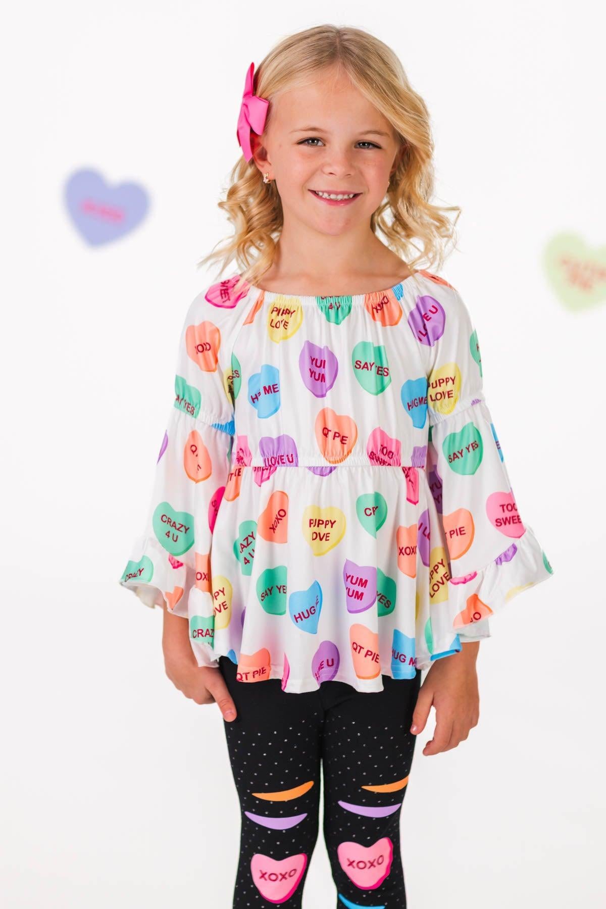 Candy Hearts Sparkly Legging Set