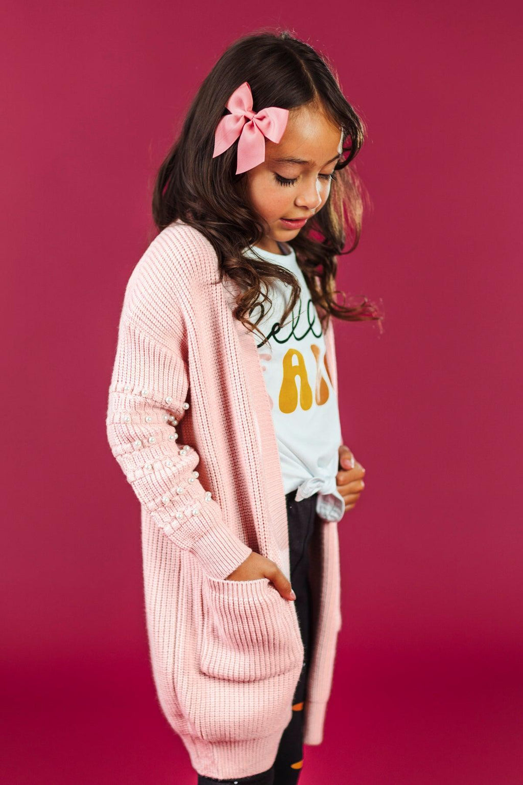 "Hello Fall" Black Legging Set | Sparkle in Pink