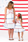 Mom & Me - Red White & Blue Tank Ruffle Dress | Sparkle in Pink