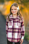 Family Burgundy Flannel & Khaki Button Down Top