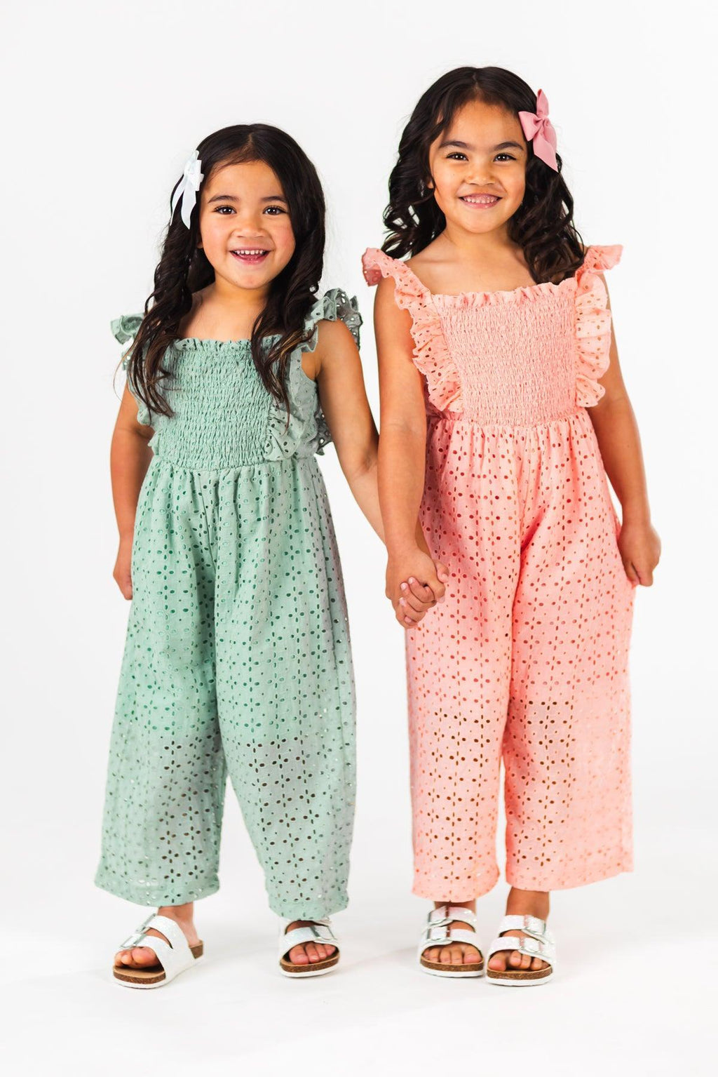 Eyelet Lace Jumpsuit | Sparkle in Pink