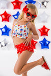 Patriotic Popsicle High-Waisted Swimsuit Set - Sparkle in Pink
