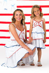 Mom & Me - Red White & Blue Tank Ruffle Dress | Sparkle in Pink