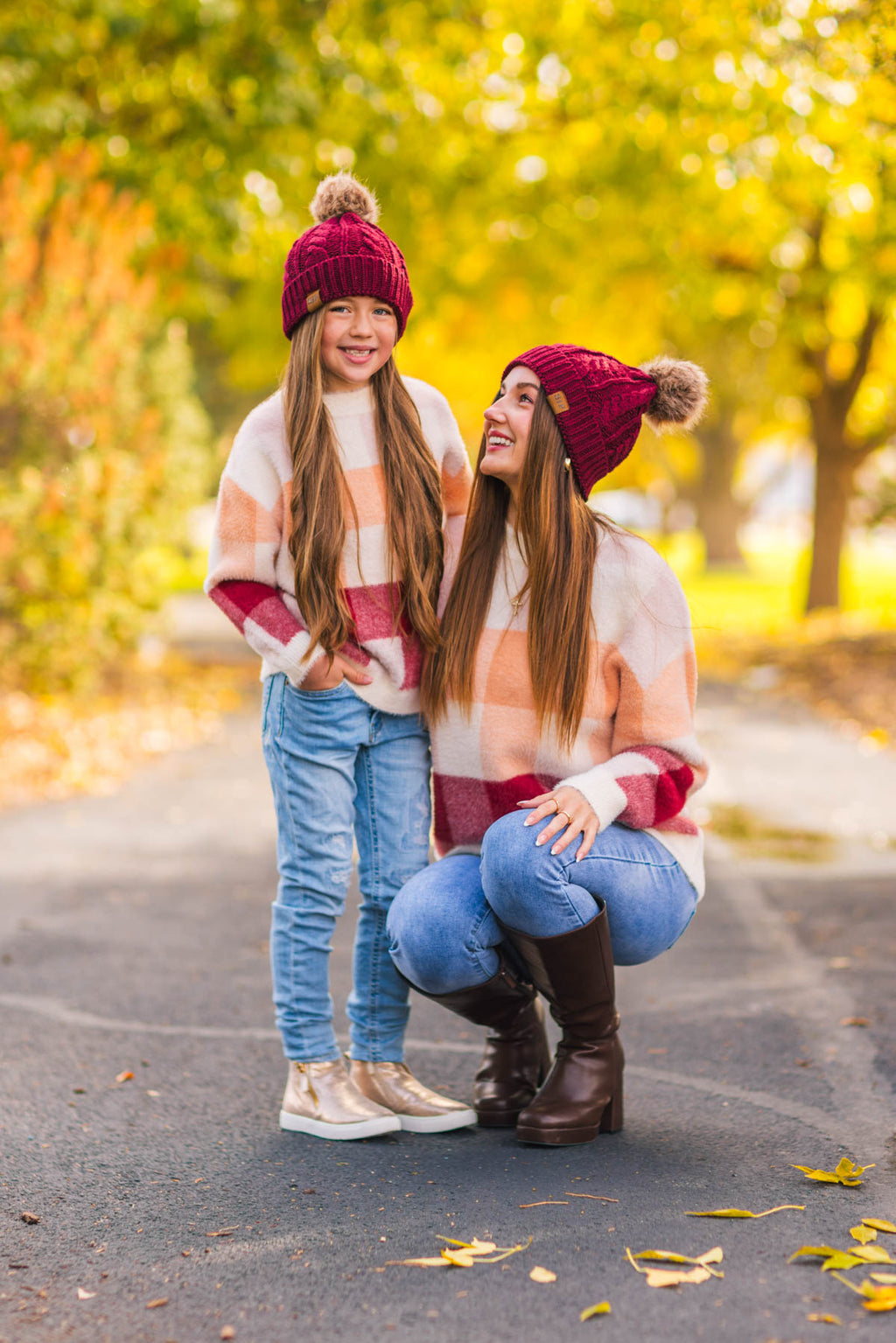 Mom & Me - Cozy Checkered Sweater