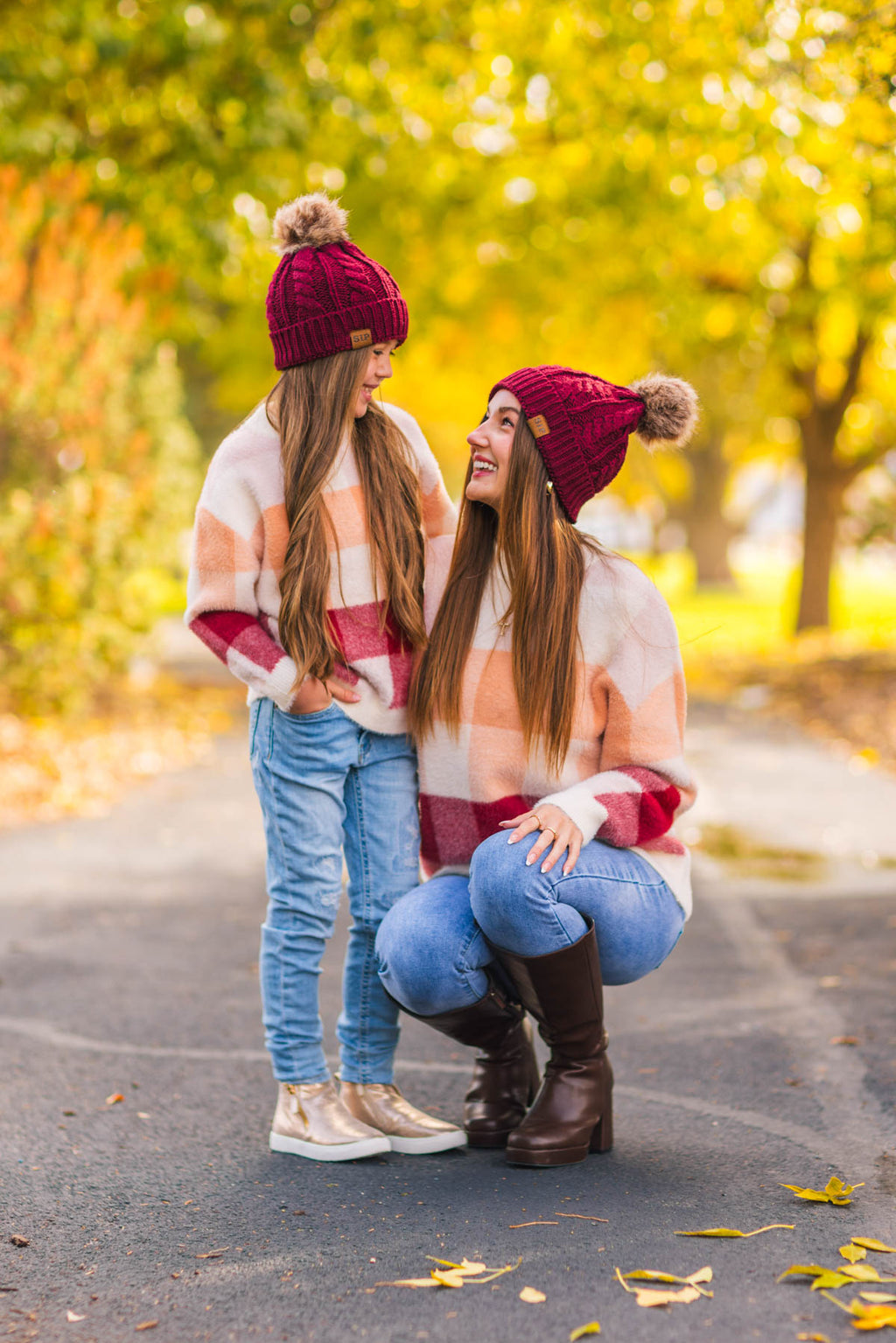Mom & Me - Cozy Checkered Sweater