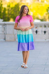 Mom & Me - Rainbow Tiered Dress | Sparkle in Pink