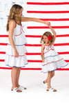 Mom & Me - Red White & Blue Tank Ruffle Dress | Sparkle in Pink