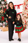 Mom & Me - Sequin Holly Top & Skirt Set