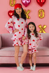 Mom & Me - Pink Ruffle Heart Pajamas
