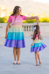 Mom & Me - Rainbow Tiered Dress | Sparkle in Pink