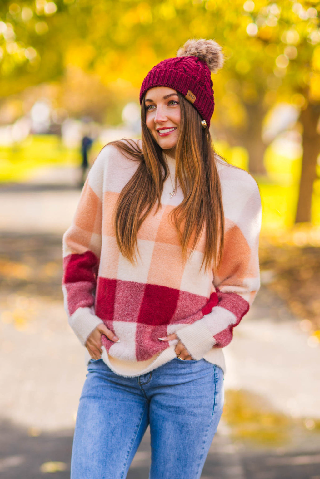 Mom & Me - Cozy Checkered Sweater