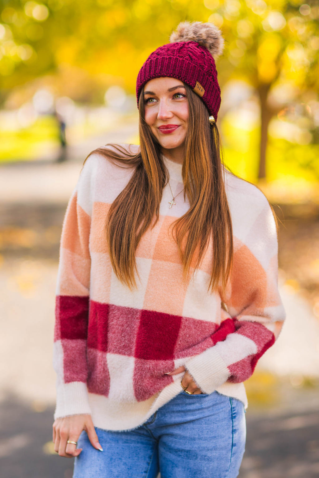 Mom & Me - Cozy Checkered Sweater