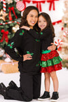Mom & Me - Sequin Holly Top & Skirt Set