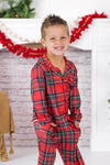 Red & Green Plaid Family Pajama Set - AND PET BANDANA!