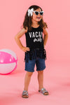 Mom & Me - "Vacay Mode" Black Tank Top | Sparkle in Pink