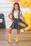 Composition Notebook Suspender Skirt Set | Sparkle in Pink