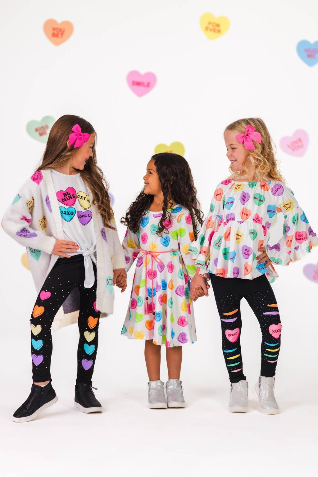 Rainbow Candy Hearts Legging Set