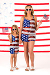 Mom & Me - Patriotic Sequins Tank Short Set | Sparkle in Pink