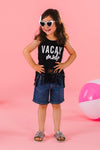 Mom & Me - "Vacay Mode" Black Tank Top | Sparkle in Pink