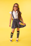 Composition Notebook Suspender Skirt Set | Sparkle in Pink