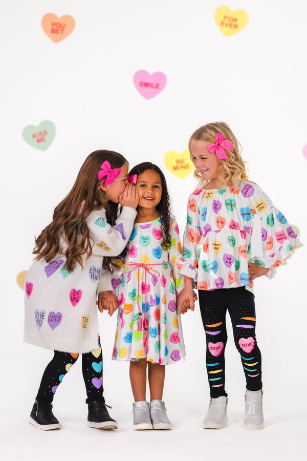 Rainbow Candy Hearts Legging Set