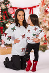 Mom & Me - Plaid Bows Top & Legging Set