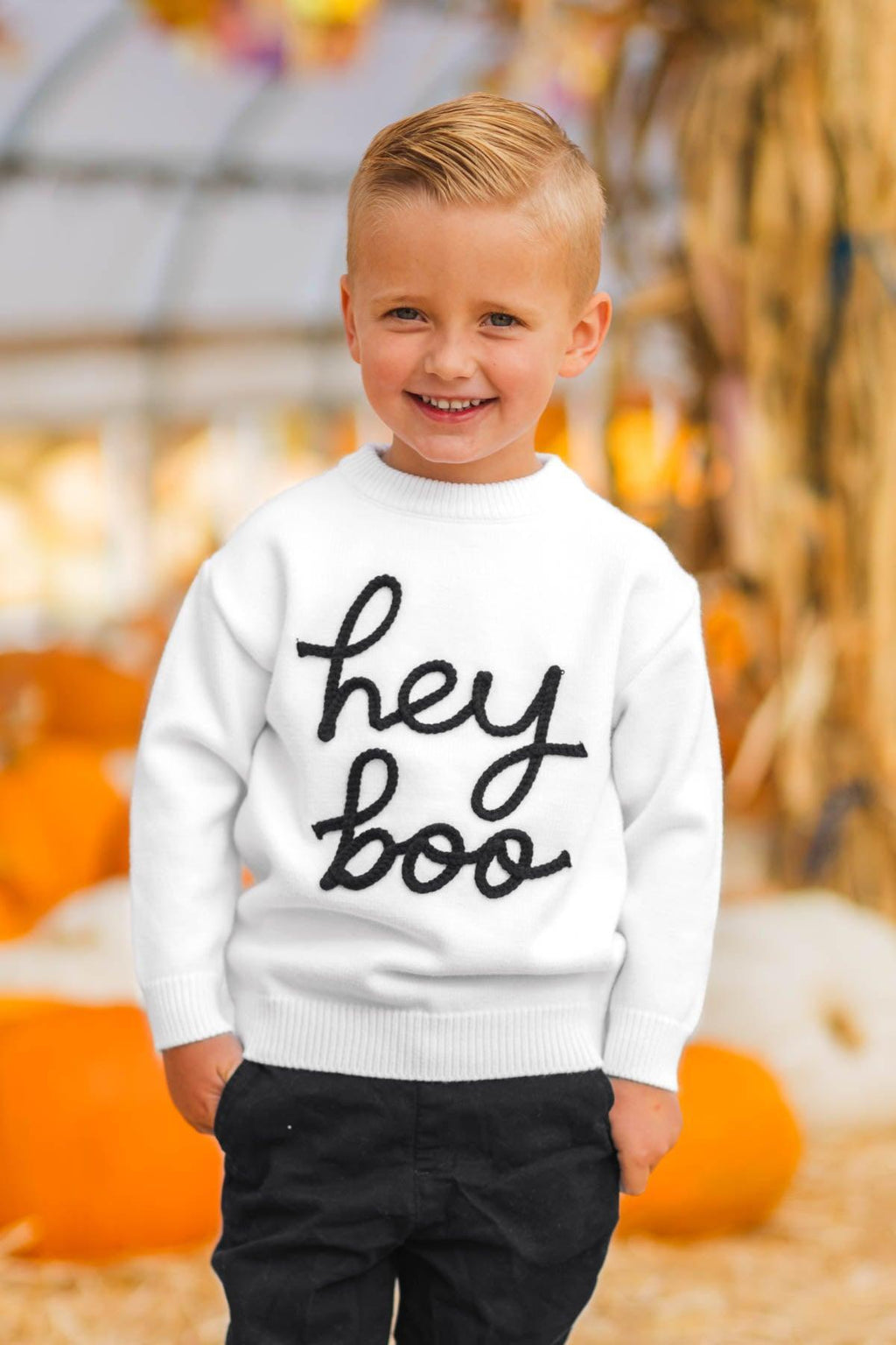 Mom & Kid - "Hey Boo" Sweater