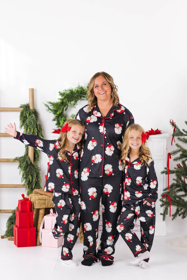Vintage Santa Family Pajamas - AND PET BANDANA!