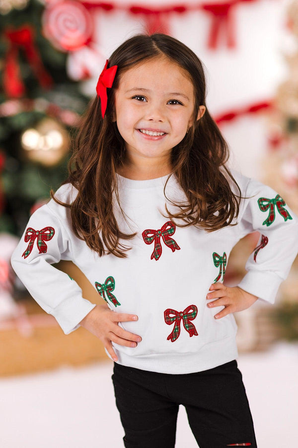 Mom & Me - Plaid Bows Top & Legging Set