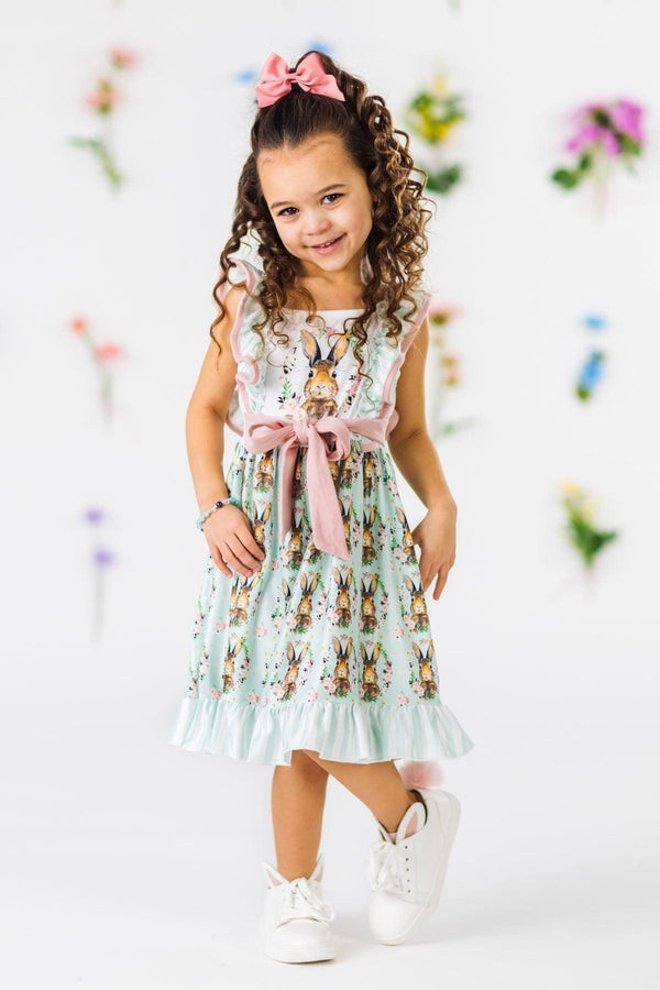 Peter Cottontail Mint Ruffle Dress | Sparkle in Pink