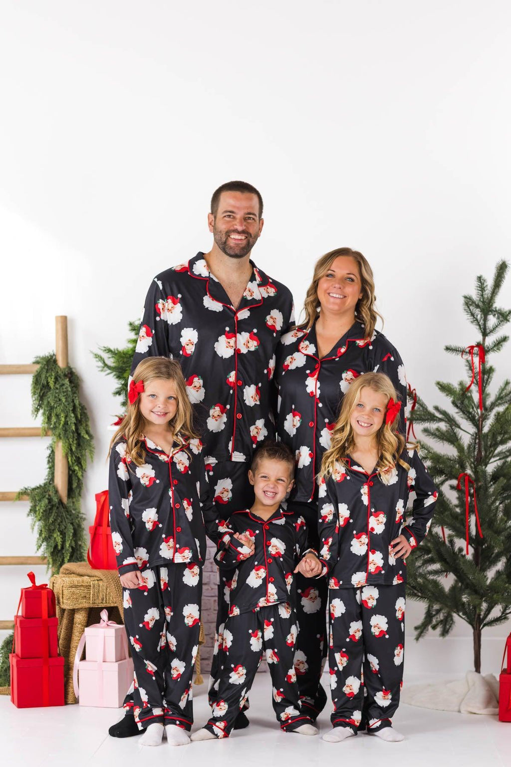 Vintage Santa Family Pajamas - AND PET BANDANA!