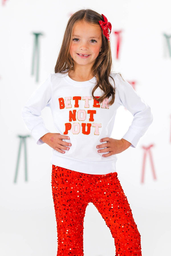 "Better Not Pout" Sequin Flare Set
