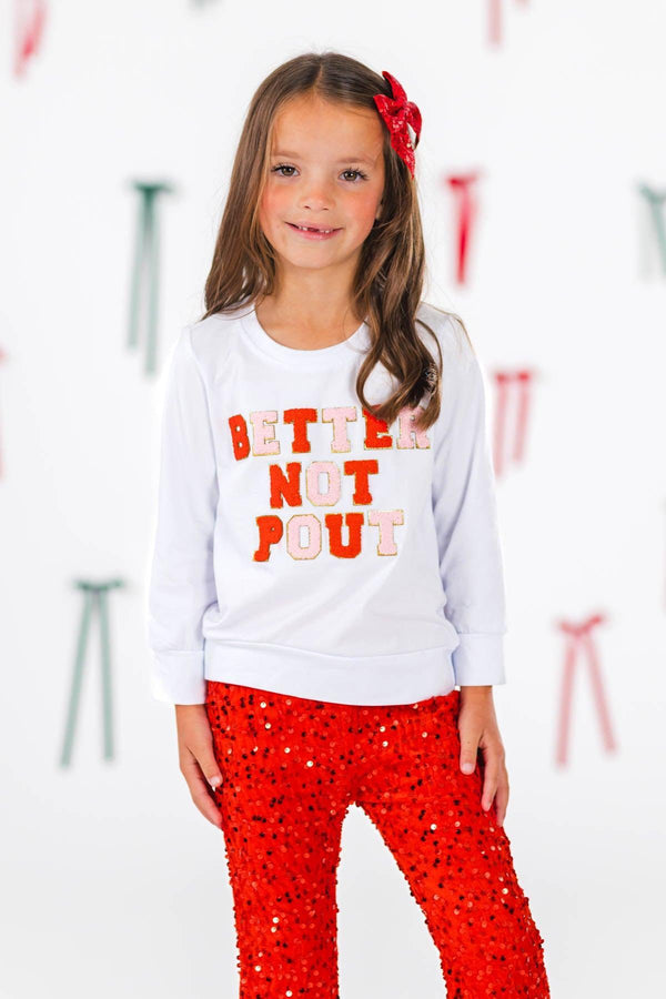 "Better Not Pout" Sequin Flare Set
