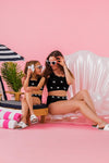Mom & Me - Black Ruffle Bow Bikini | Sparkle in Pink
