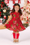 Mom & Me - Red Sequin Christmas Tree Dress