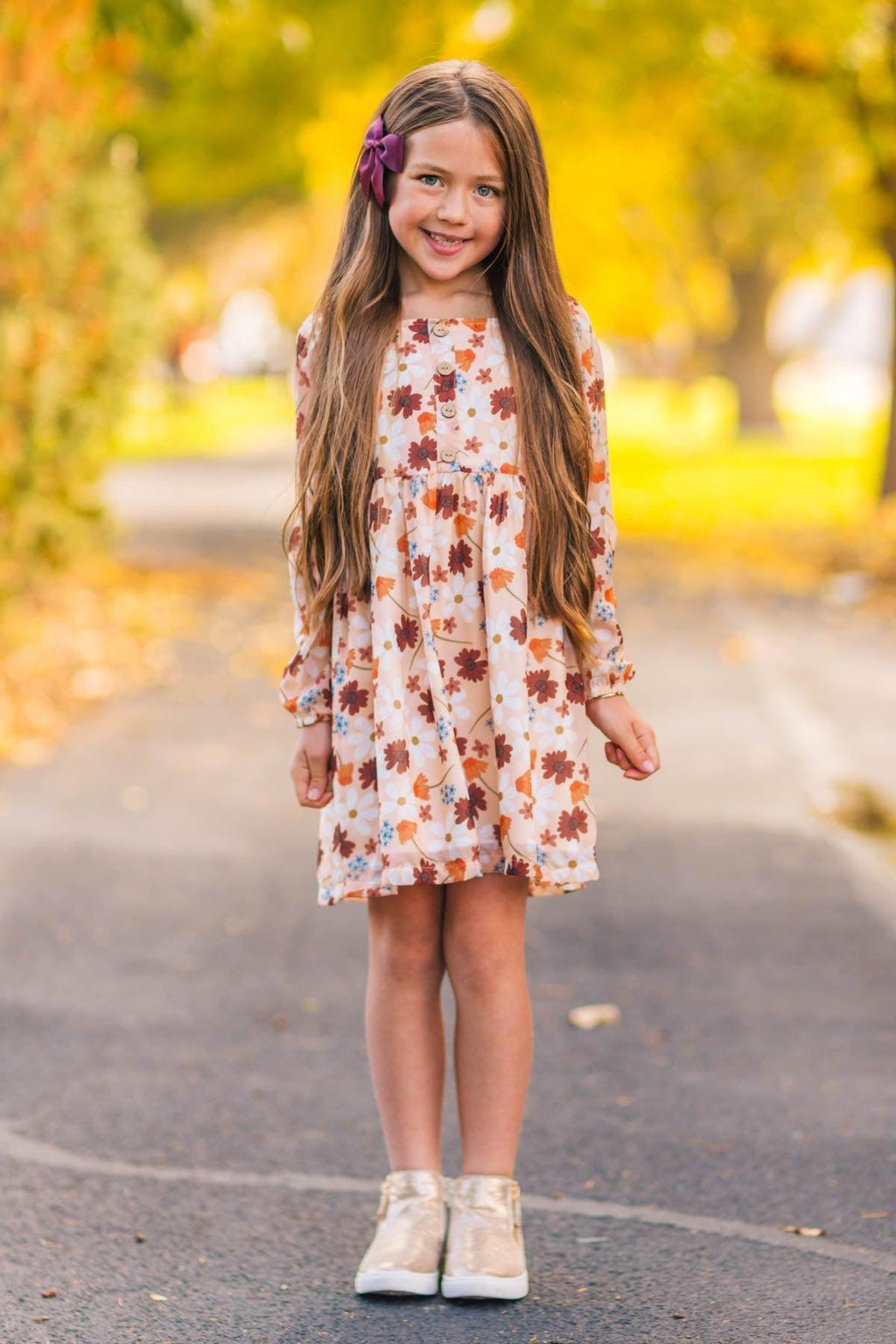 Mom & Me - Peach Floral Dress | Sparkle in Pink