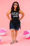 Mom & Me - "Vacay Mode" Black Tank Top | Sparkle in Pink