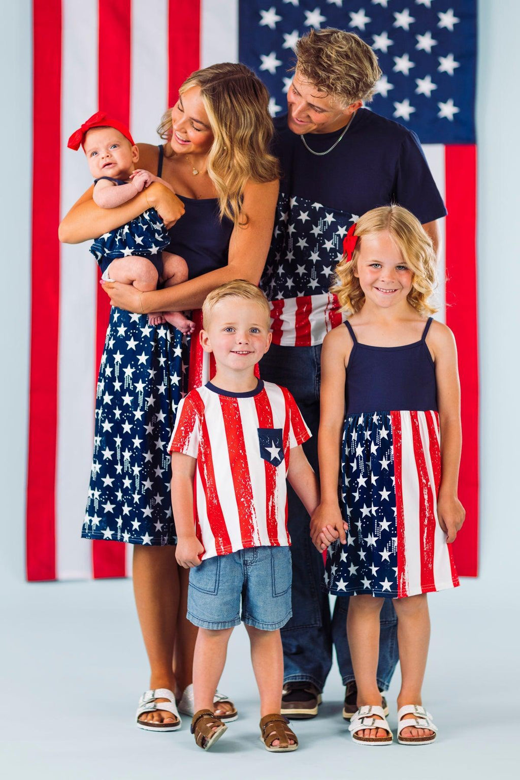 American Flag Matching Family Set | Sparkle in Pink