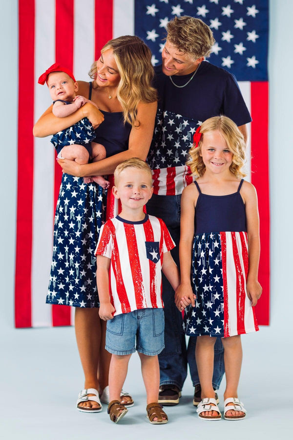 American Flag Matching Family Set | Sparkle in Pink