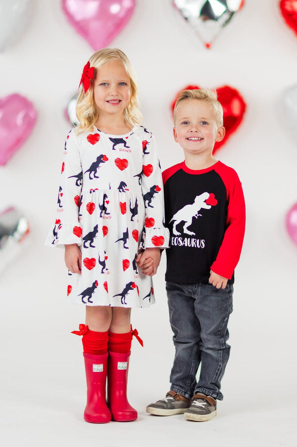 "Loveosaurus" Shirt | Sparkle in Pink