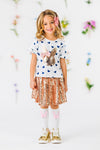 Rose Gold Bunny Sequin Skirt Set | Sparkle in Pink