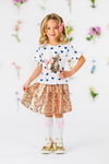 Rose Gold Bunny Sequin Skirt Set | Sparkle in Pink
