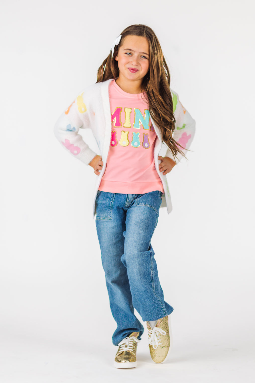 Mom & Me - Cozy Pastel Bunny Cardigan | Sparkle in Pink