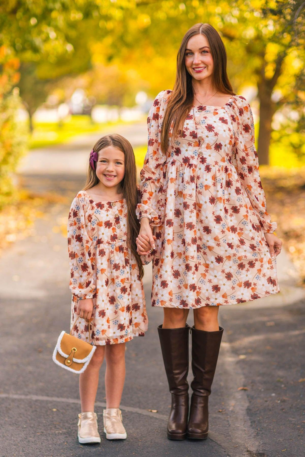 Mom & Me - Peach Floral Dress | Sparkle in Pink