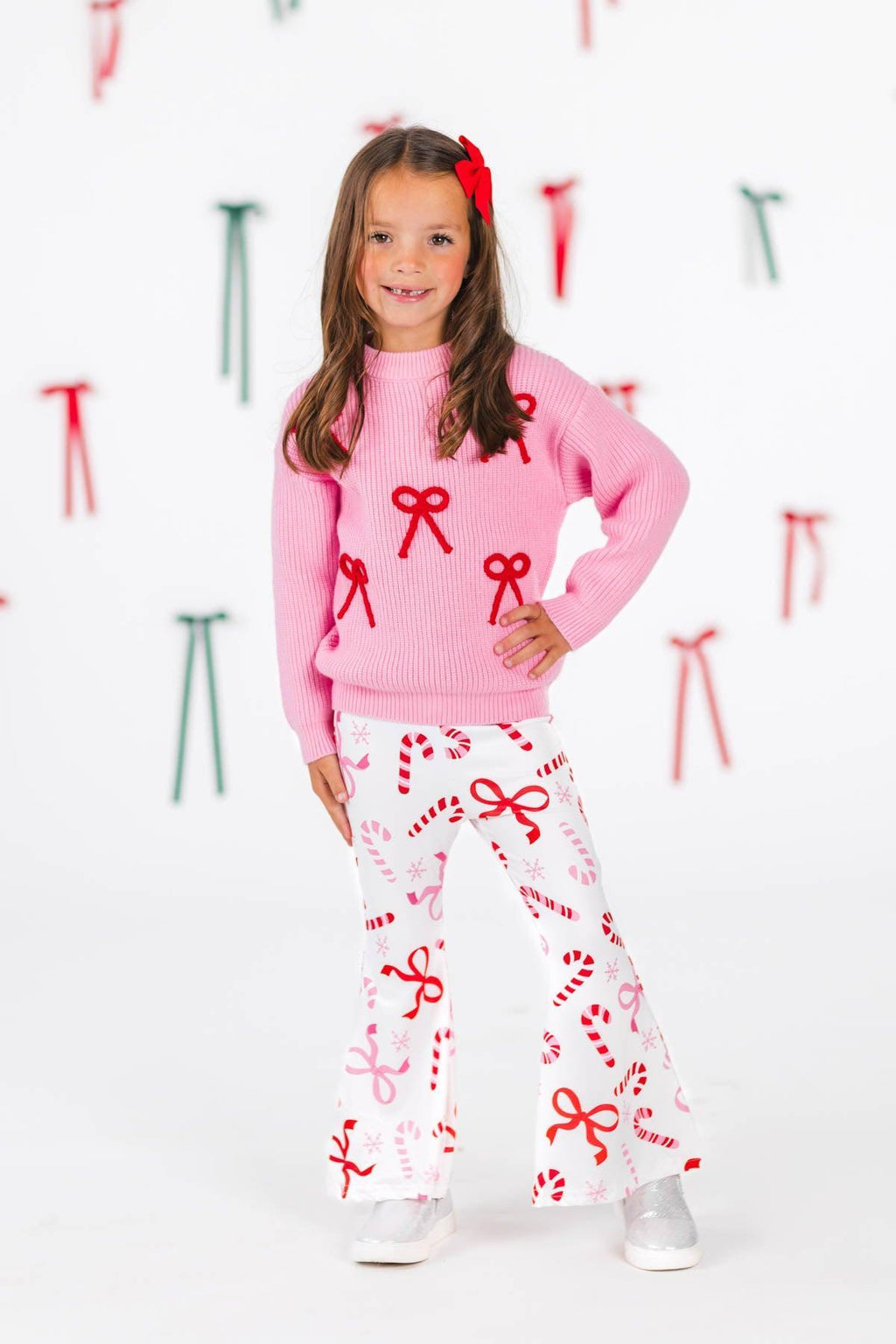 Pink Sweater Candy Cane Flare Set