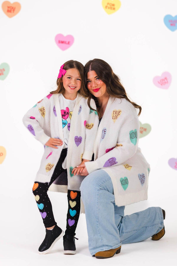 Mom & Me - Candy Hearts Cardigan