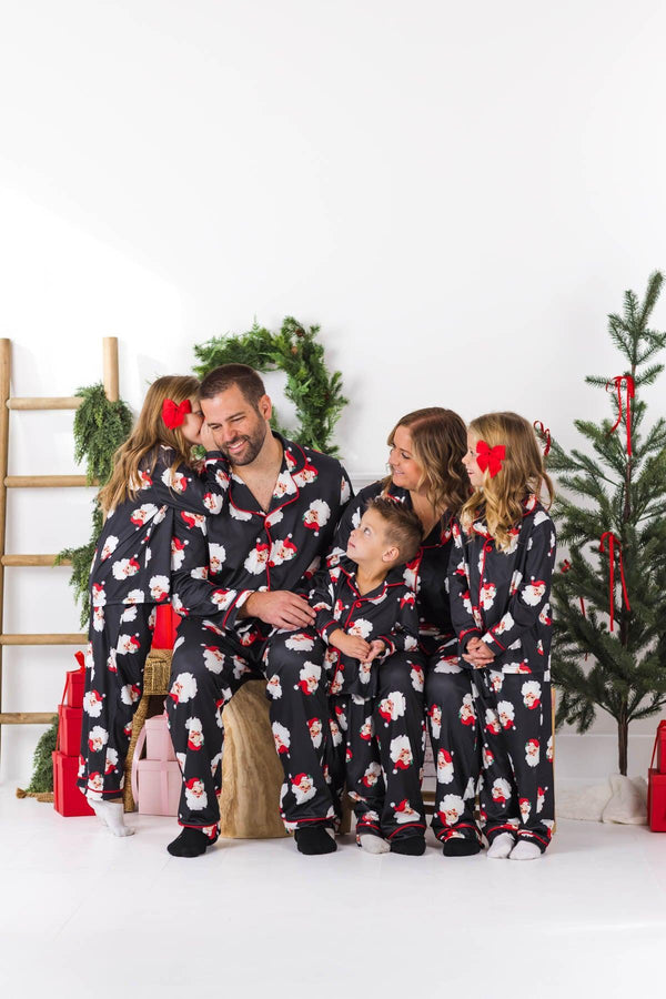 Vintage Santa Family Pajamas - AND PET BANDANA!