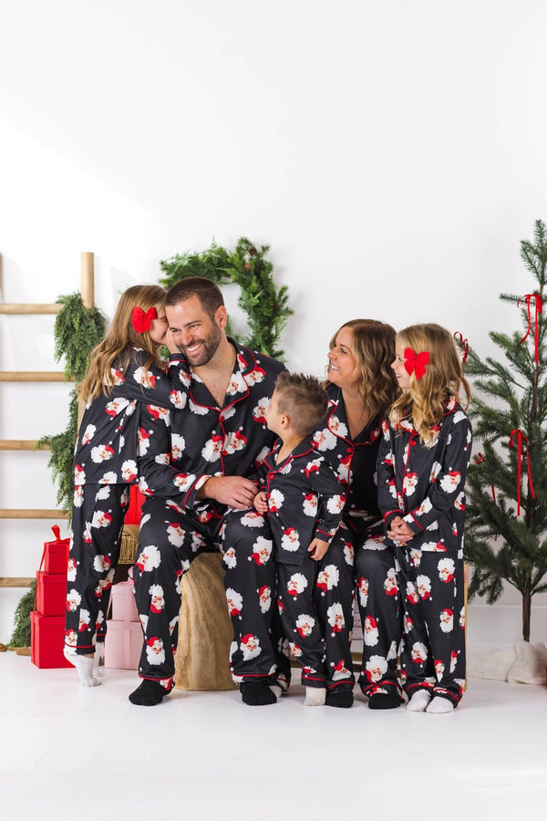 Vintage Santa Family Pajamas - AND PET BANDANA!